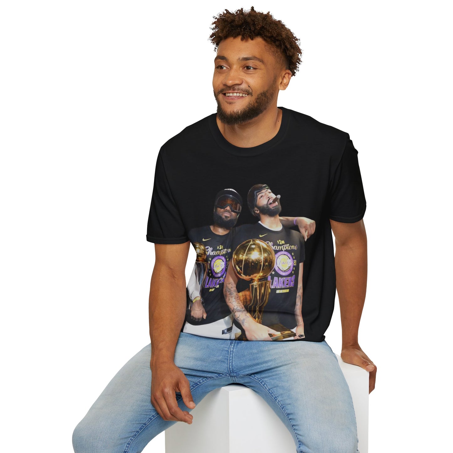 LeBron & AD Lakers Championship Celebration T-Shirt