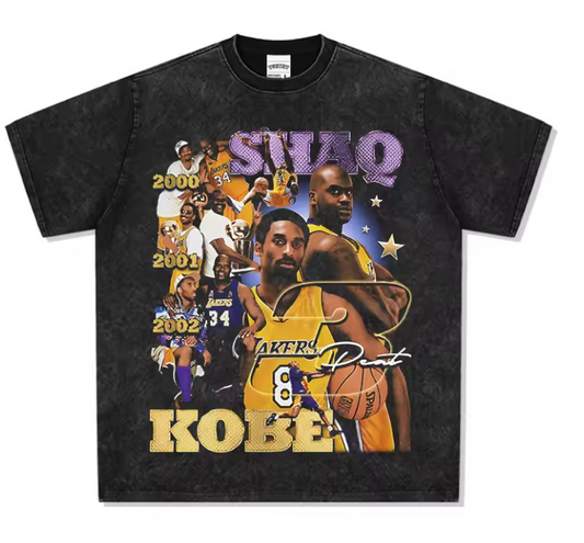 Shaq and Kobe 3-Peat Collage T-Shirt