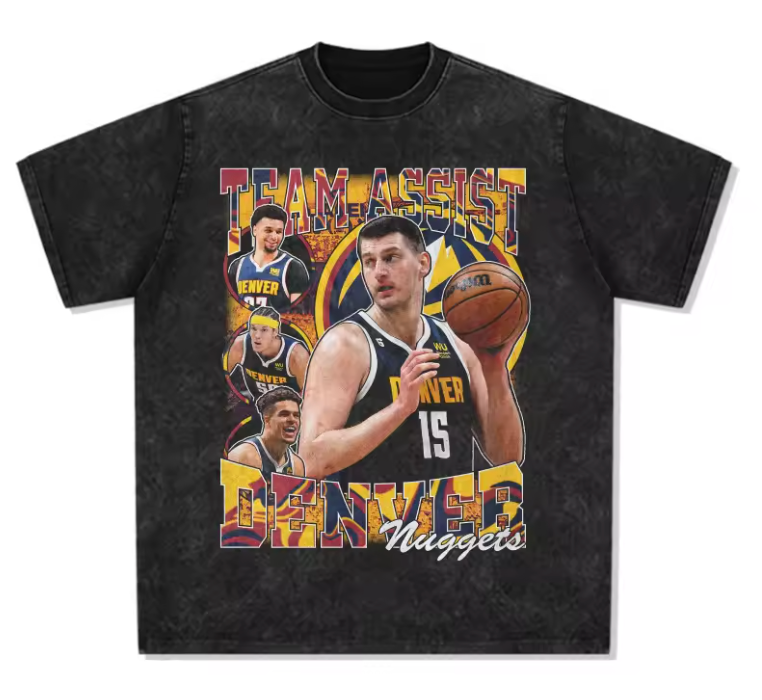 Nikola Jokić: Team Assist Denver Nuggets Graphic T-Shirt