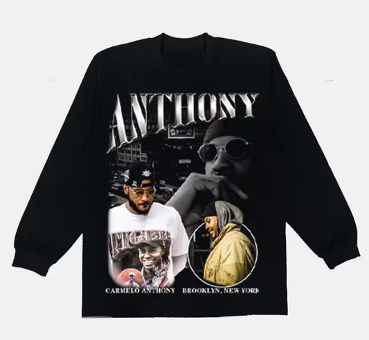 Carmelo Anthony Brooklyn-Themed Long Sleeve Hoodie