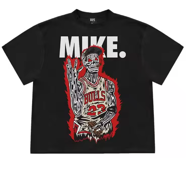 Michael Jordan Skeleton Graphic Tee - "Mike" Bulls Edition