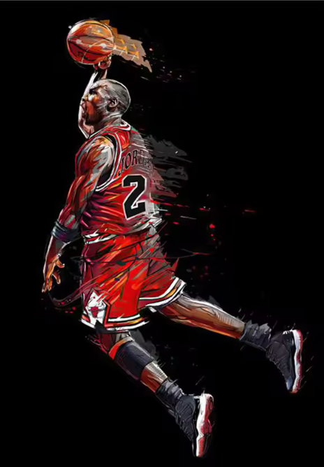 Michael Jordan Legendary Dunk Poster – Flight in Motion