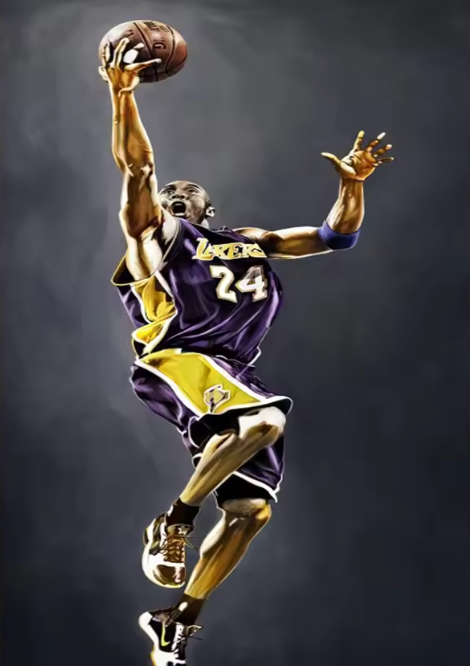 Kobe Bryant – Iconic Dunk Action Art Poster