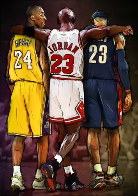 3 Legends – Bryant, Jordan, and James Limited Edition Artwork