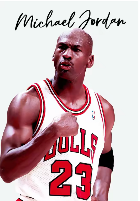 Michael Jordan: The G.O.A.T. in Action - Iconic Bulls Portrait Poster