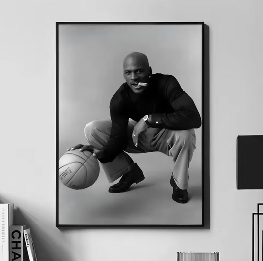 Michael Jordan Iconic Black & White Poster