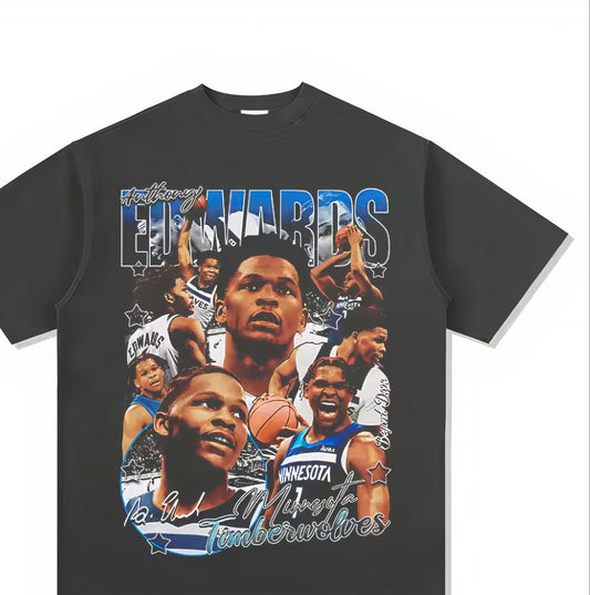 Anthony Edwards: Timberwolves Superstar Collage T-Shirt