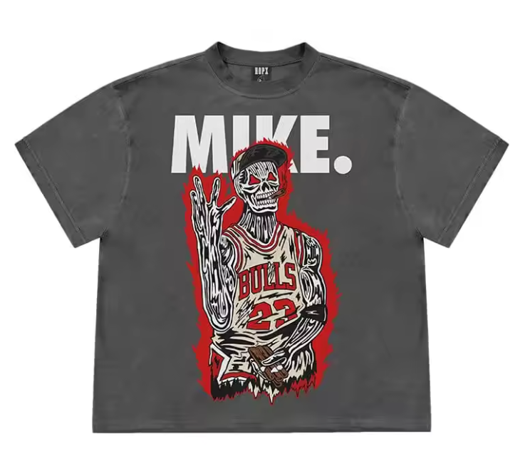 Michael Jordan Skeleton Graphic Tee - "Mike" Bulls Edition